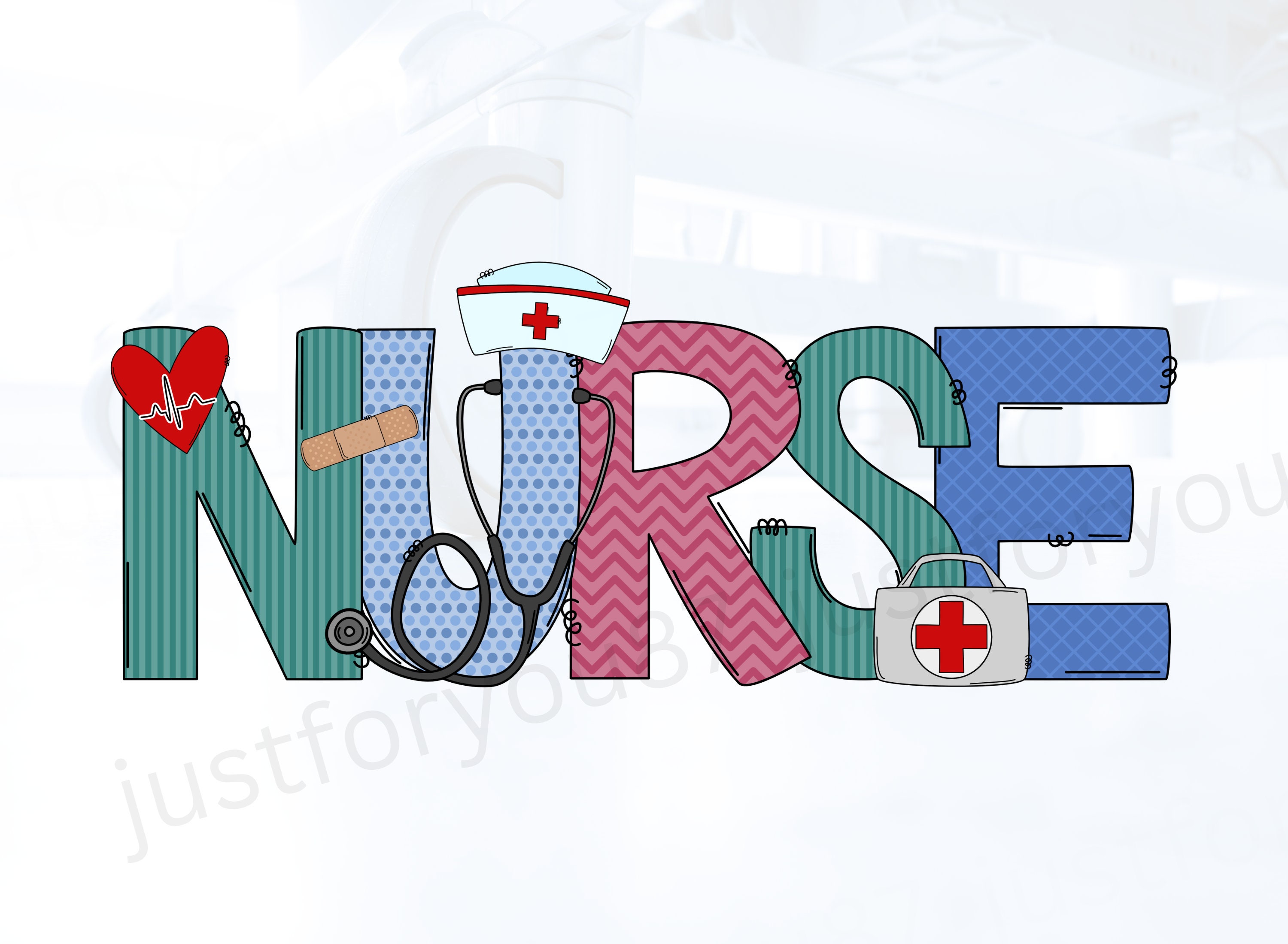 NURSES Gift Clip Art Nurse Png Bundle Doctor Nurse Clipart - Etsy UK