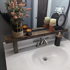 Handcrafted Rustic Over-the-Sink Shelf: Water-Resistant made to order