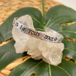 Hand Stamped Aluminum Cuff Bracelet: &quot;Simple Man&quot; Lyrics