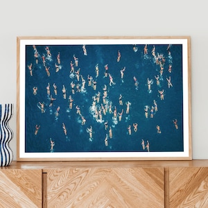 Strand Wand Kunst Poster, Schwimmen Wand Kunst, Blau Strand Wand Kunst, Ozean Fotografie, Blaues Wasser, Ozean Wand Kunst