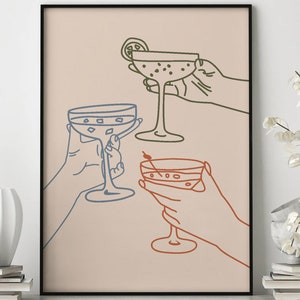 Cheers print, Cheers Sign, Bar Cart Wall Decor, Cheers Wall Art, Bar Cart Poster, Bar Cart Art, Trendy Print, Kitchen print