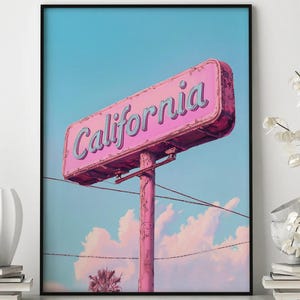 California Poster, California Dekor, Wanddekoration, Vintage Kunst, Rustikales Kunstwerk, California Pride, Nostalgisches Poster, Kalifornien Liebhaber Geschenk