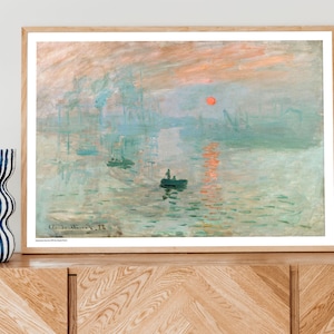 Impression Sunrise 1872 By Claude Monet Poster, Wall Art, Poster Print, Wall Decor, Art, Sunrise, Seascape, Monet Art, Fine Art