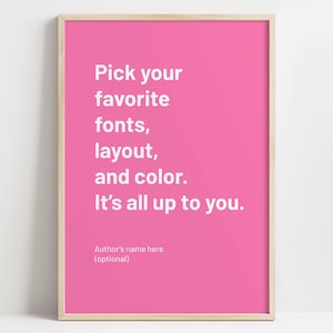 Personalized Quote Wall Art, Custom Text Print for Home or Office, Unique Gift with Your Words, Modern Minimalist Decor