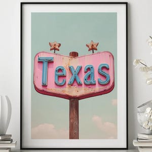 Vintage Texas Zeichen Druck, Texas Wohnkultur, Wanddekoration, Vintage Wandkunst, Rustikales Kunstwerk, Texas Pride, Nostalgisches Poster, Geschenk für Texasliebhaber