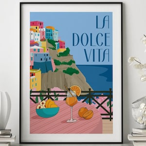 La Dolce Vita Print, Amalfi Coast Italy, Wall Art, Amalfi Coast, Italy Travel Gift, Wall Art Home Decor