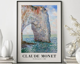 The Manneporte 1886 By Claude Monet Poster, Claude Monet, Wall Art, Poster Print, Wall Decor, Art, Seascape, Coastal, Monet Art, Fine Art