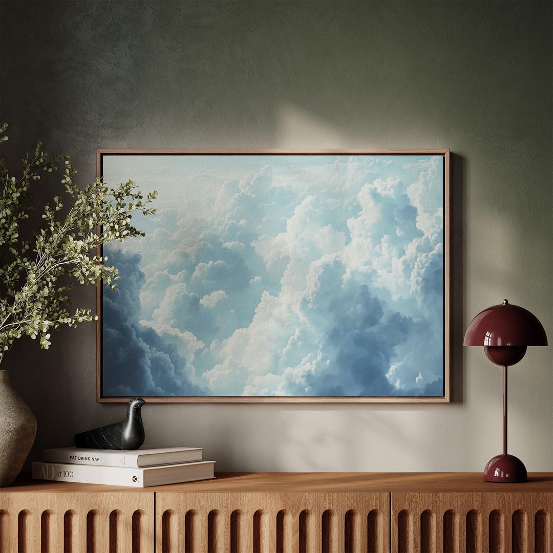 Blue Sky Cloudscape Art Print, Dreamy Nature Poster - Etsy