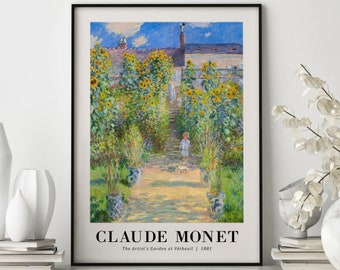 The Artists Garden 1881 By Claude Monet Poster, Wall Art, Poster Print, Wall Decor, Art, Impressionism, Garden, Nature, Monet Art, Fine Art