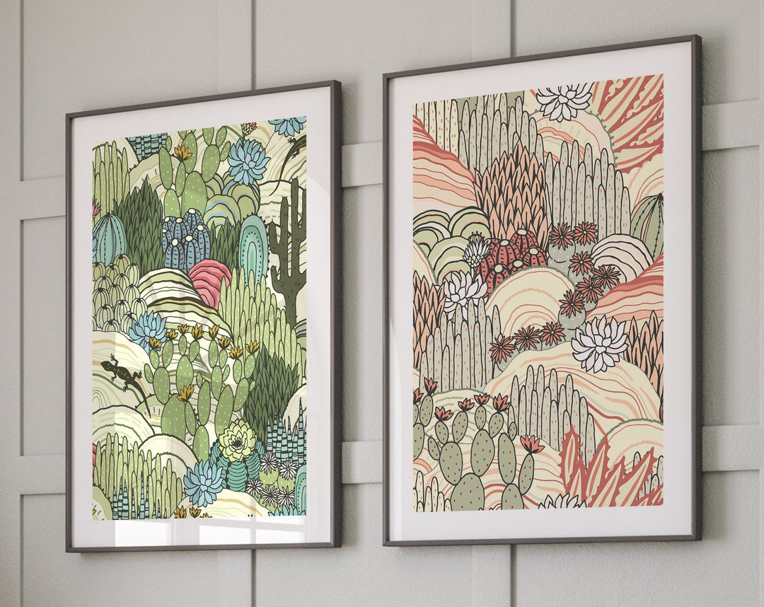 Set of 2 Mexico Wall Art, Mexican Art, Mexico Painting, Poster Print