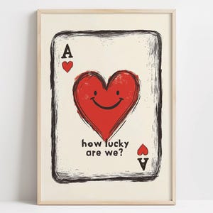 Hartenaas, print hoe gelukkig zijn we, New Home cadeau muurkunst gang, trendy prints, hartposter, liefdesprint