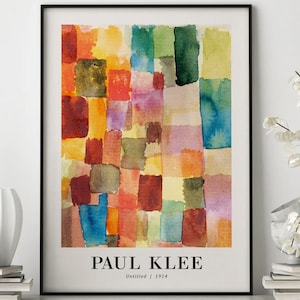 Paul Klee Untitled 1914 Exhibition Poster Print, Paul Klee Home Wall Decor, Vintage Printable Wall Art, Klee Abstract Art,  wall art