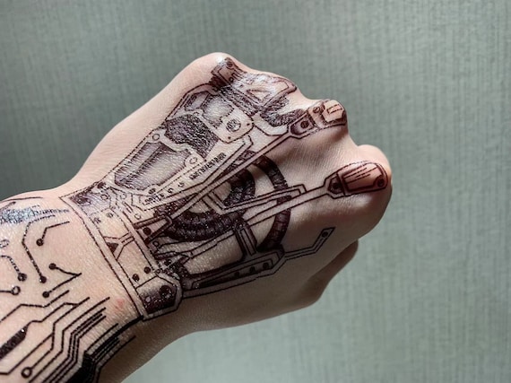 Cyberpunk Robot Herbal Juice Tattoo Stickers Waterproof Human Body Circuit  Board For Arm Traditional Japanese Tattoo And Temporary Art From Soapsane,  $1,023.36 | DHgate.Com