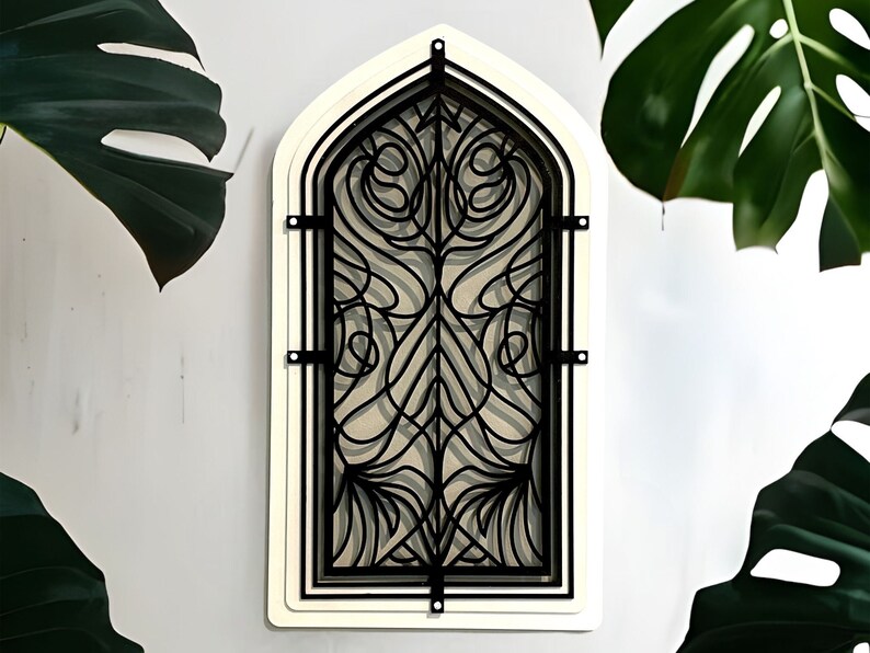 Pzuryhg Gothic Spiegel Set - 3-teilig Vintage Cathedral Design Wanddekoration