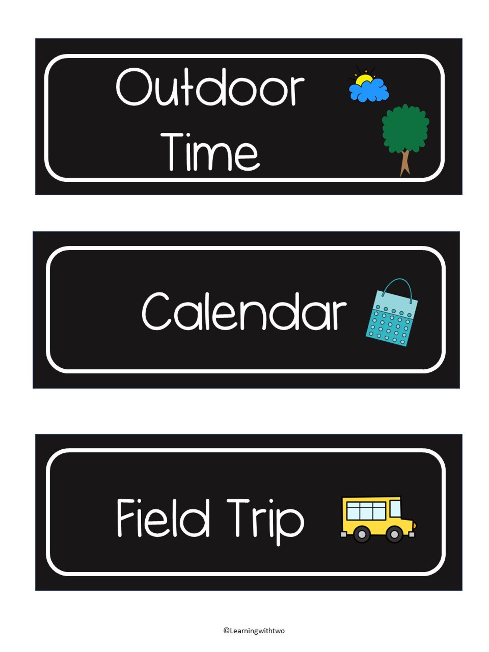 Editable daily schedule cards etsy