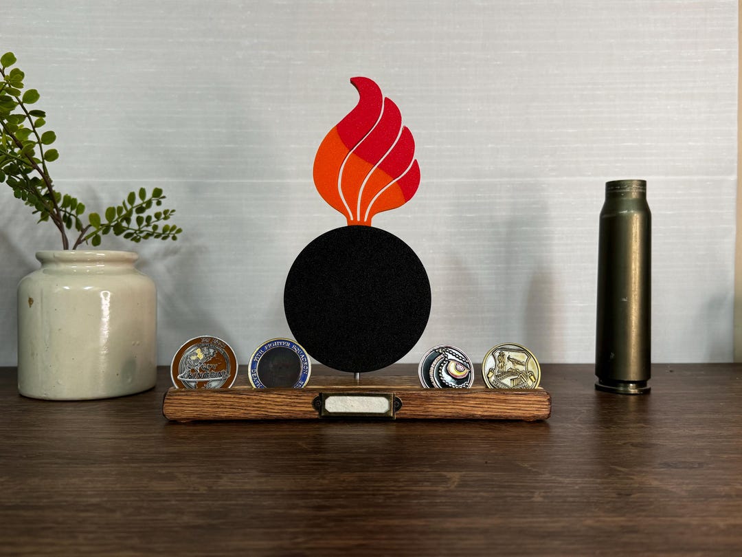 Air Force Ammo Logo on Wooden Stand - Optional Challenge Coin Holder ...