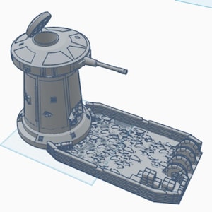 Star Wars Hoth Rebel Laser Turret Tärningstorn och bricka - Digital nedladdning - STL