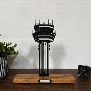 Air Traffic Control (ATC) Tower - Art on wooden stand - Custom Options available