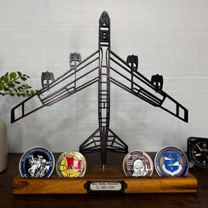 B-52 Stratofortress (BUFF) Silhouette Art on wooden stand