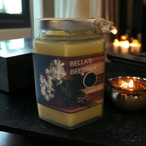 Handcrafted Beeswax Candles with Organic Coconut Oil and Essential Oils