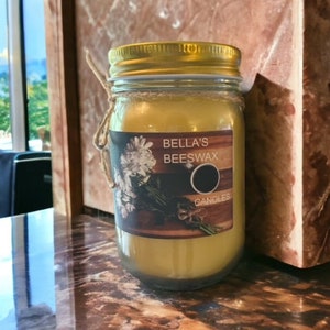 Handcrafted Non-Toxic Beeswax Candles with Organic Coconut Oil and Essential Oils