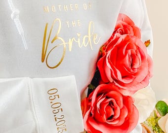 Personalized Bridal Party Zip Up Hoodie: Mother of the Bride Gift