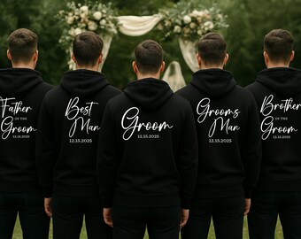 Personalized Groom & Groomsmen Zip Up Hoodies, Groomsmen Proposal Gift