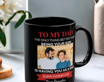 Personalized Fathers Day Gift For New Dad Custom Photo Mug For Husband From Kids Gift For Dad Personalized Present Fathers Day Gift For Him