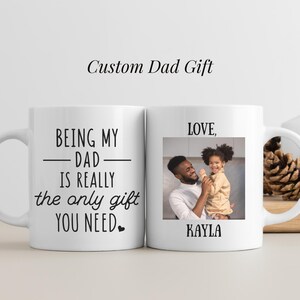 Personalized Kids Picture Coffee Mug Custom Fathers Day Coffee Mug Birthday Gift For New Dad Gift From Daughter Dad Custom Gift For Husband
