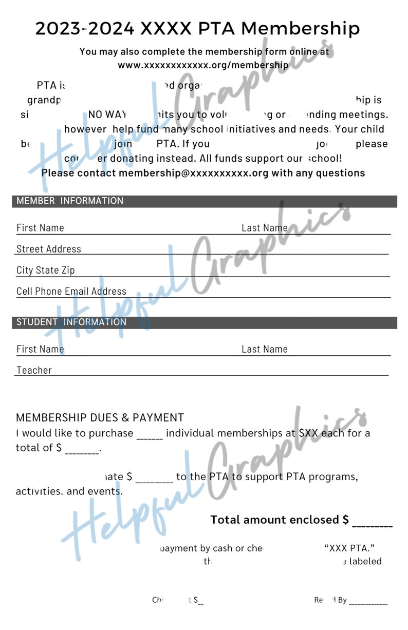 Editable Printable 20232024 PTA/PTO Information Bundle Etsy Singapore