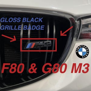 BMW M3 Glossy Black Front Grille Badge M3 F80 G80