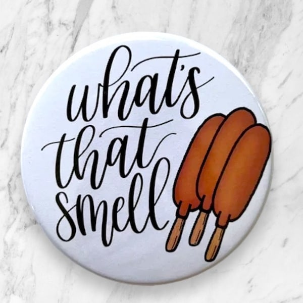 Corndog | 3" Game Day Button Pin | Fridge Magnet