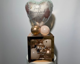 Hochzeitsgeschenk - Ballon - Hochzeit - Geschenkbox - Verpackungsidee - Geldgeschenk - Ballonbox - Personalisiertes Geschenk - Trauzeuge