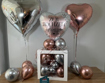 Hochzeitsgeschenk - Ballon - Hochzeit - Geschenkbox - Verpackungsidee - Geldgeschenk - Ballonbox - Personalisiertes Geschenk - Trauzeuge