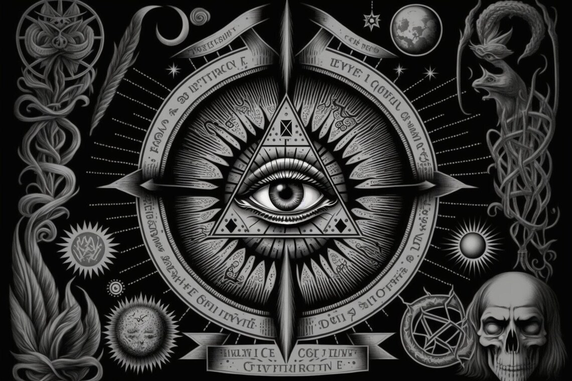 Detailed Adult Occult Coloring Page - Etsy