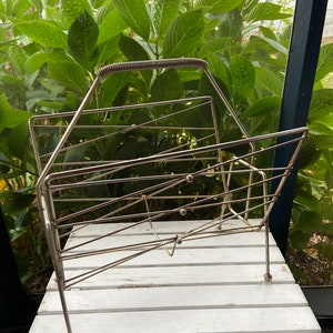 Brass Coated Vintage Atomic Magazine Rack