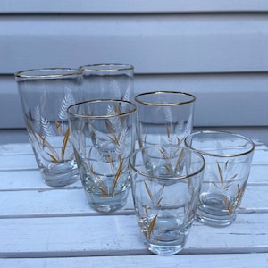 Libby Vintage Weizengläser, Paare unterschiedlicher Größen