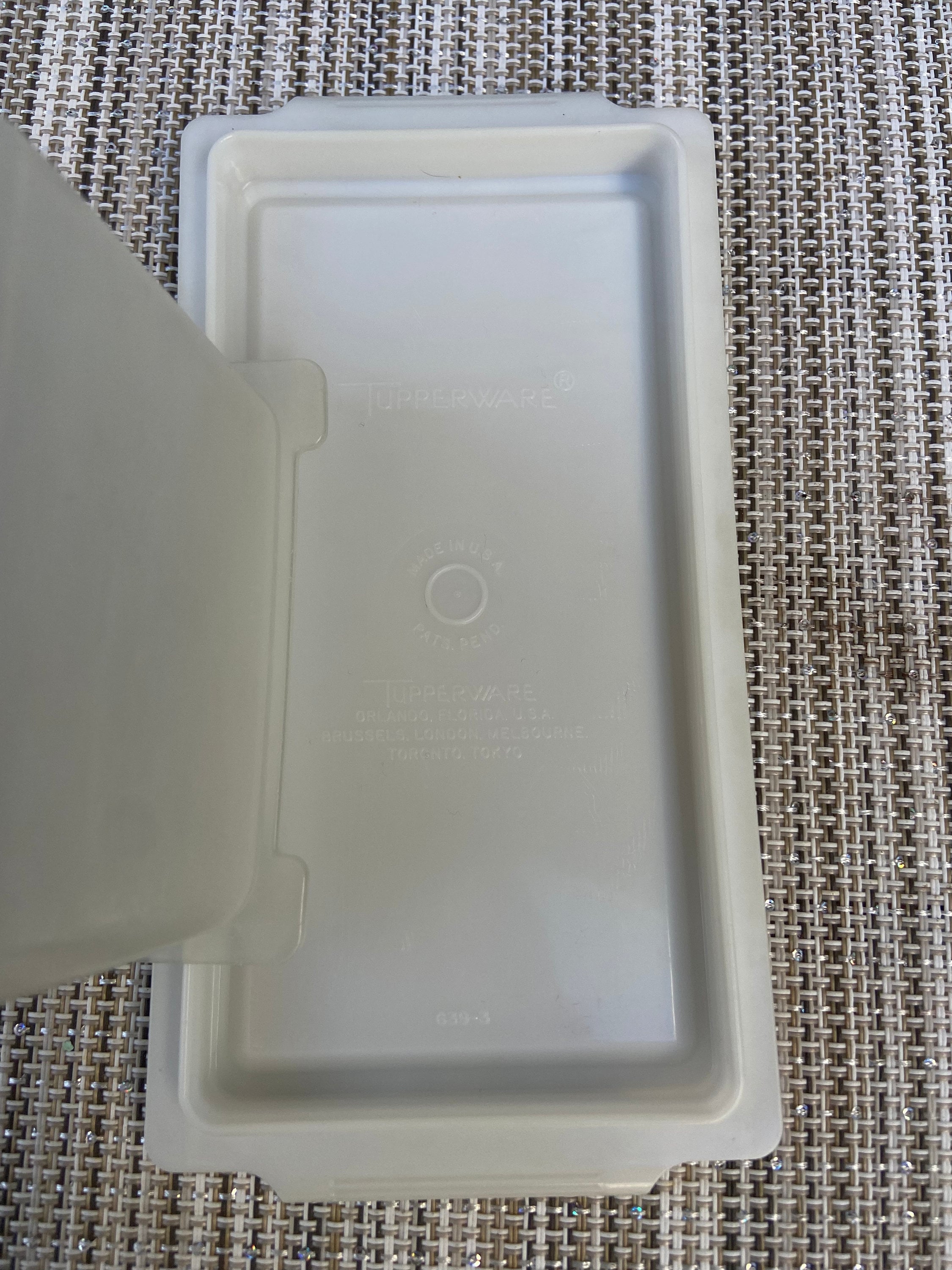 Covered Tupperware 1lb Butter Container Clear/white - Etsy Canada