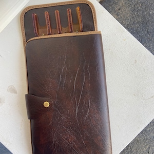 Vintage Leder Sonnenblende Reisebrieftasche
