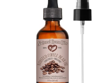 COFFEE BEAN OIL from Roasted Bean, 100% Pure, Unrefined, Cold-pressed Organic, Natural Moisturizer for Skin and Hair
