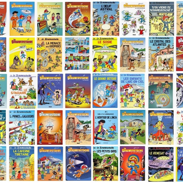 Le Scrameustache - Complete Collection of 43 Classic Books (French)