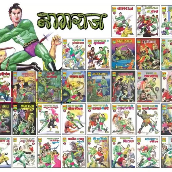 Colección de libros de cómics de Nagraj: más de 150 números en hindi