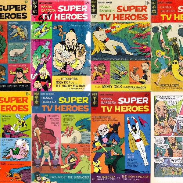 Super TV Heroes Comics Collection 7 Issues (1968-1969)