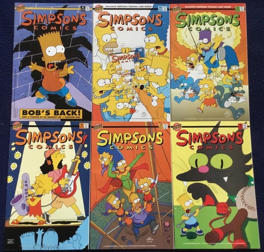The Simpsons Comic Books Collection issues 1 to 10 Etsy