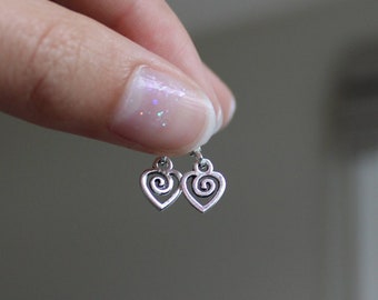 swirl heart earrings