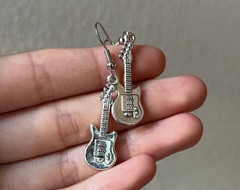 rockstar guitar earrings