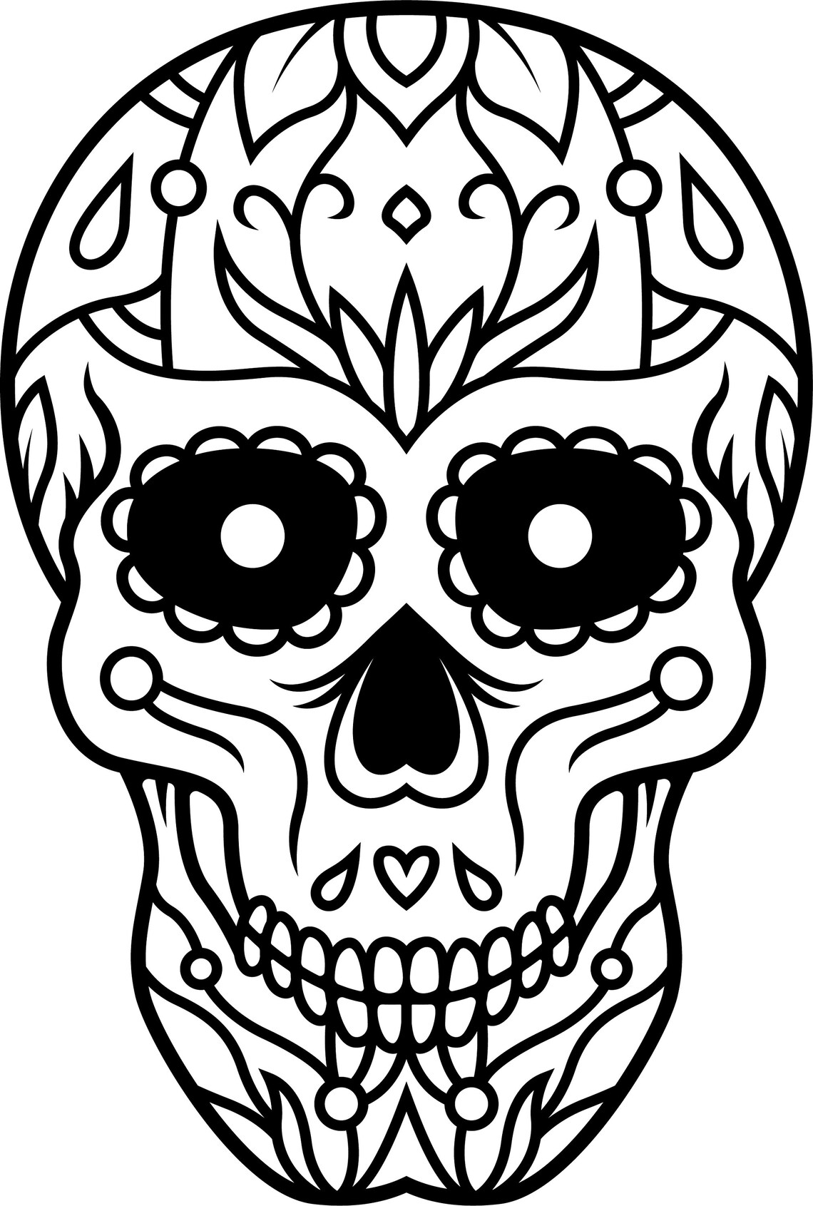 Sugar Skull Svg/png Sugar Skull Cut Files for Cricut Svg/png Sugar ...