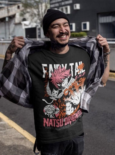 Fairy Tail Natsu Dragneel Shirt, Gray Fullbuster, Gajeel