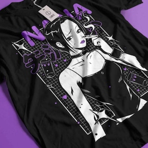 Unisex Nana Osaki Anime T-Shirt, Black Stones Manga Graphic Tee Shirt