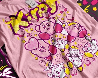 Kirby Face Classic Retro Gaming Premium Unisex T-shirt